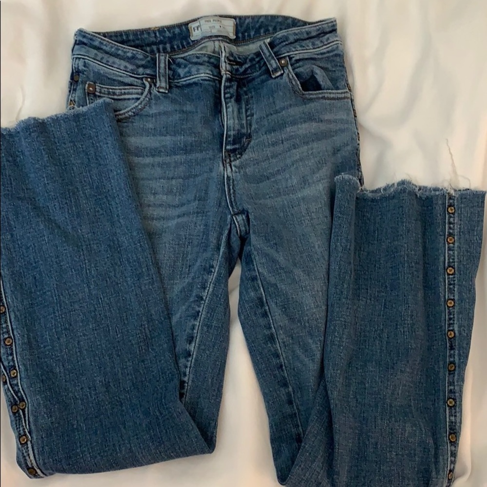 Free people studded denim jeans